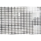 Película Decorativa Barra Branca 3,5x1,5cm Jateada Horizontal. Privacidade, controle de UV e moderadamente de Luz Visível.