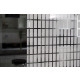 Película Decorativa Barra Branca 3,5x1,5cm Jateada Vertical. Privacidade, controle de UV e moderadamente de Luz Visível.